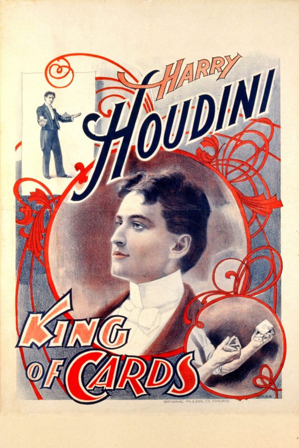 1838 Houdini King of Card Magician Poster - Magic Poster, Magician Art, Illusionist Poster, Magic Show Poster, Illusion, Vaudeville Poster