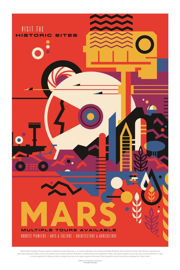 Mars Space Travel Poster NASA - Mars Poster, NASA Poster, JPL Poster, Mars Exploration Poster, Planet Exploration Poster, Astronaut Poster