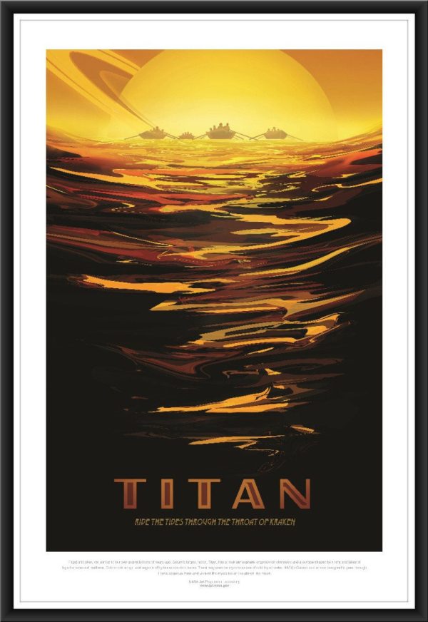 NASA Titan Space Travel Poster - Titan Poster, NASA Poster, JPL Poster, Space Explorer Poster, Planet Exploration Poster, Astronaut