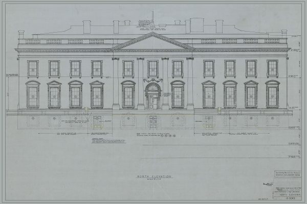 1950 White House Blueprint Drawing, Executive Mansion Blueprint, White House Drawing, President Art, Home Decor, Wall Decor, Blueprint Decor