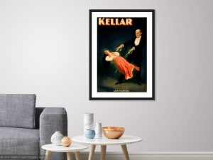 Kellar Levitation Magician Poster 1890 – Magic Poster, Magician Art, Illusionist Poster, Magic Show Poster, Illusion, Vaudeville Poster