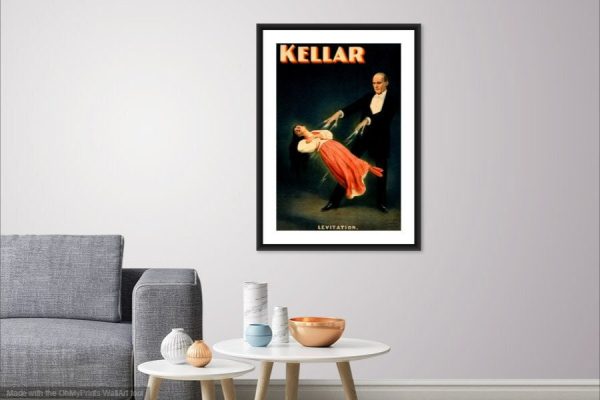 Kellar Levitation Magician Poster 1890 - Magic Poster, Magician Art, Illusionist Poster, Magic Show Poster, Illusion, Vaudeville Poster