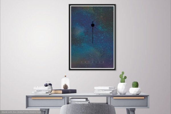 Voyager Mission Modern Poster NASA - Space Poster, NASA Poster, Space Exploration Poster, Planet Exploration Poster, Voyager Poster Print