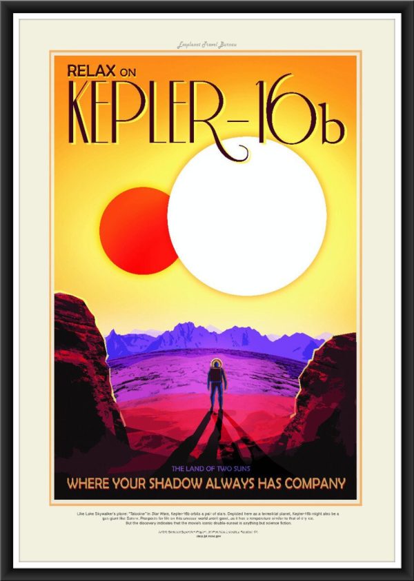 NASA Kepler 16b Space Travel Poster - Kepler Poster, NASA Poster, JPL Poster, Space Exploration Poster, Planet Exploration Poster, Astronaut