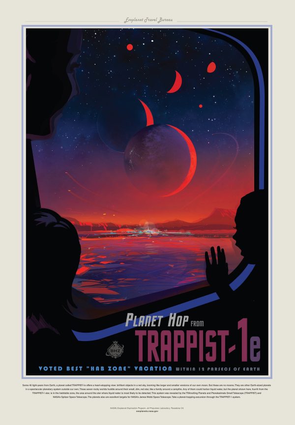 NASA Trappist-1e Space Travel Poster - Space Poster, NASA Poster, JPL Poster, Space Explorer Poster, Planet Exploration Poster, Astronaut