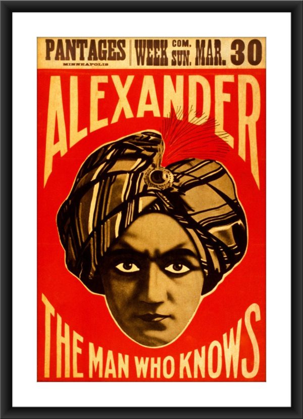 Alexander Magician Poster 1920s - Magic Poster, Magician Art, Illusionist Poster, Magic Show Poster, Illusion, Vaudeville, Retro Poster