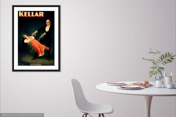 Kellar Levitation Magician Poster 1890 - Magic Poster, Magician Art, Illusionist Poster, Magic Show Poster, Illusion, Vaudeville Poster