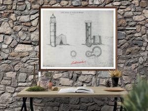 Isles of Shoals Lighthouse Blueprint – White Island Lighthouse, Lighthouse Print, Maritime Poster, Beach House Decor, Lighthouse Poster