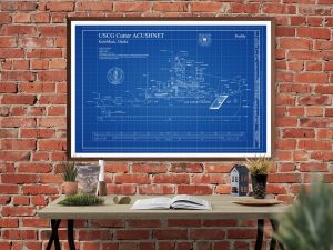 USCGC Acushnet Blueprint 1943 – Ship Blueprint, Ship Drawing, Boat Blueprint, Old Ship Blueprint, Sail Ship Poster, Coast Guard Cutter