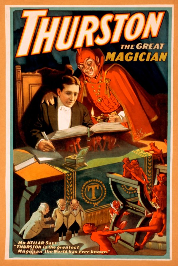 Thurston the Great Magician Show Poster - Magic Poster, Magician Art, Illusionist Poster, Magic Show Poster, Illusion, Vaudeville Poster