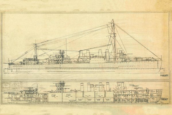 USS Gillis Blueprint Drawing - Navy Ship Blueprint, Battleship Blueprint, Old Ship Blueprint, Navy Ship Poster, Warship Blueprint