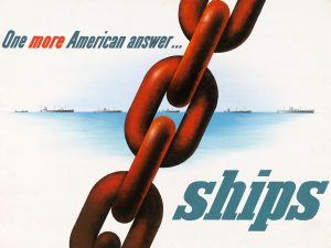 One More American Answer … Ships Poster – World War 2 Print, World War II Poster, War Poster, War Propaganda Poster, Veteran Gift