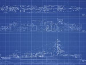 USS Greene Blueprint Drawing – Navy Ship Blueprint, Battleship Blueprint, Old Ship Blueprint, Navy Ship Poster, Warship Blueprint