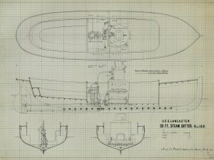 USS Lancaster Civil War Ship Blueprint – Navy Ship Blueprint, Battleship Blueprint, Civil War Steamer, Navy Ship Poster, Warship Blueprint