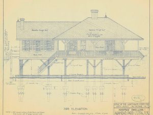 Aransas Pass Light Station Drawing Blueprint – Texas Lighthouse, Lydia Ann Lighthouse Poster Print, Maritime Poster, Beach House Decor