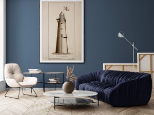 Minot’s Ledge Lighthouse Elevation Drawing Blueprint – Massachusetts Lighthouse, Beach House Décor, Lighthouse Poster, Nautical Poster