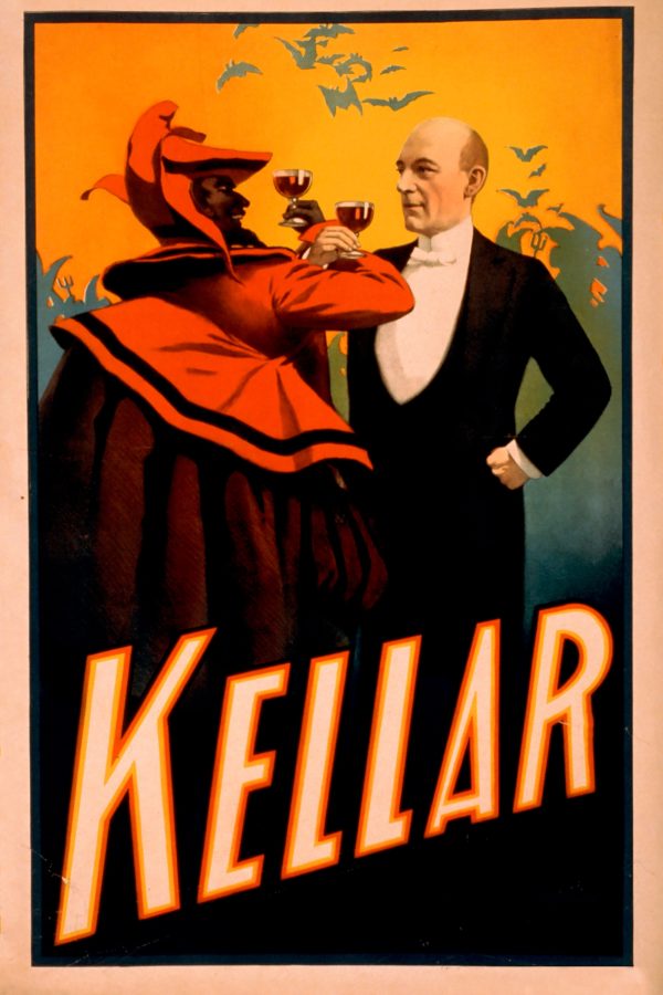 Kellar Toasting with the Devil Poster 1800s - Magic Poster, Magician Art, Illusionist Poster, Magic Show Poster, Illusion, Vaudeville Poster