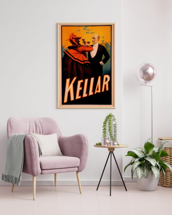 Kellar Toasting with the Devil Poster 1800s - Magic Poster, Magician Art, Illusionist Poster, Magic Show Poster, Illusion, Vaudeville Poster