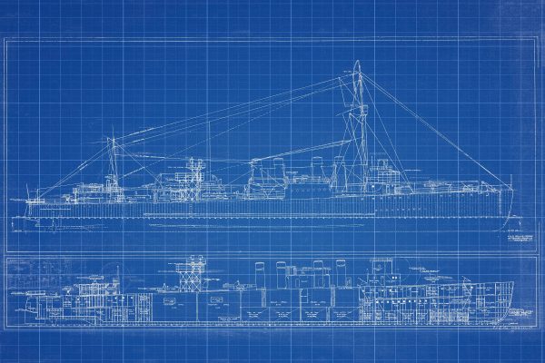 USS Gillis Blueprint Drawing - Navy Ship Blueprint, Battleship Blueprint, Old Ship Blueprint, Navy Ship Poster, Warship Blueprint