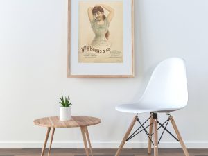 Old 1887 Corset Ad Poster – Old Poster, Corset Poster, Fashion Decor, Dressing Room Decor, Closet Decor, Clothing Store Decor, Lingerie Ad