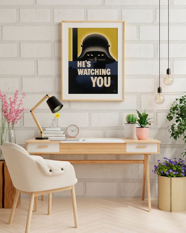 He's Watching You World War II Poster - World War 2 Print, World War II Poster, War Poster, War Propaganda Poster, Veteran Gift