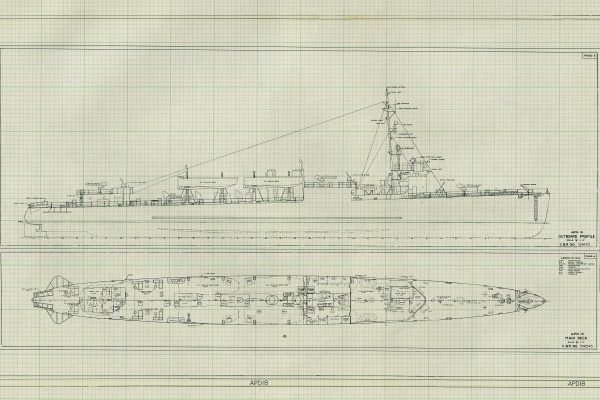 USS Kane Blueprint Drawing - DD235 Navy Ship Blueprint, Battleship Blueprint, Old Ship Blueprint, Navy Ship Poster, Warship Blueprint