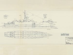 Navy Landing Craft Infantry Blueprint Drawing – Navy Ship Blueprint, LCI Blueprint, Old Ship Blueprint, Navy Ship Poster, Warship Blueprint