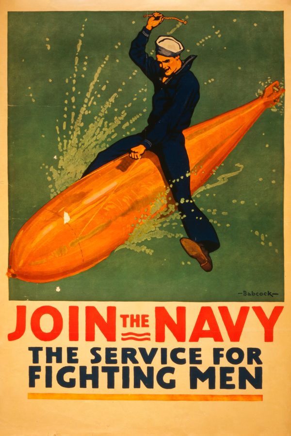 Join the Navy World War II Poster - Navy War Poster, World War 2 Print, World War II Poster, War Propaganda Poster, Vintage Navy Poster