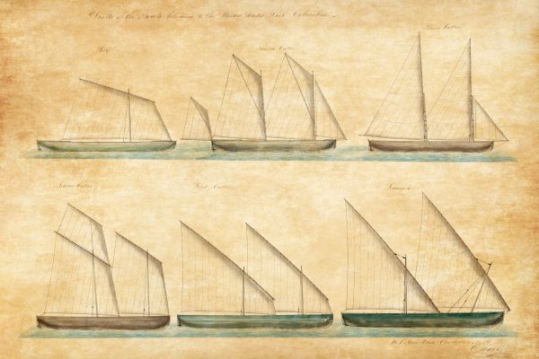 Boats of the USS Columbus Drawing - Ship Blueprint, Ship Drawing, Battleship Blueprint, Old Ship Blueprint Poster, Warship Blueprint