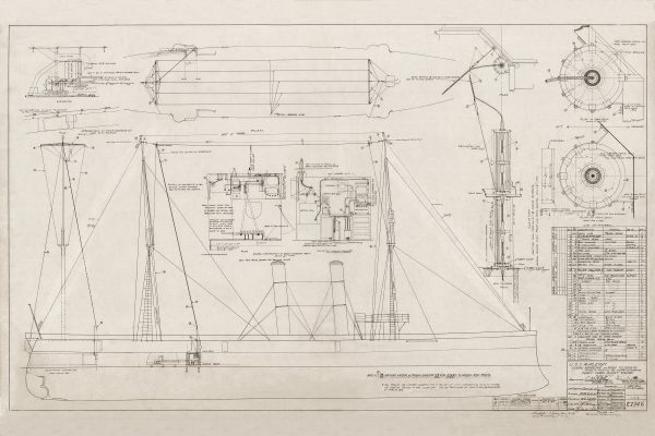 USS Raleigh Outboard Profile Blueprint - Navy Ship Blueprint, Old Battleship Blueprint, Navy Ship Poster, Navy Cruiser Warship Blueprint