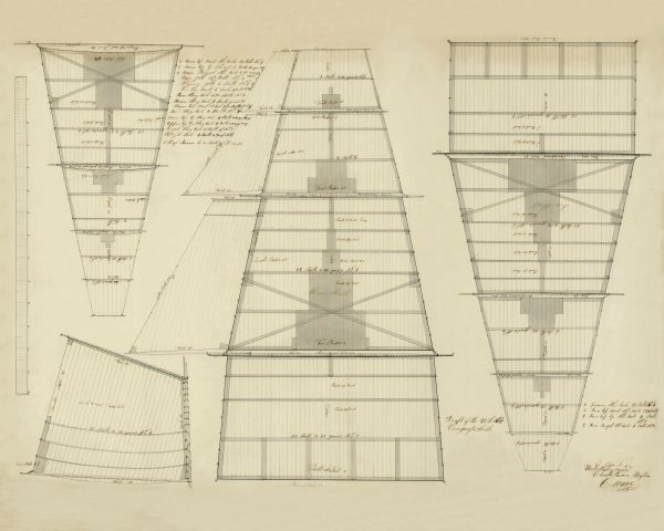 USS Congress Sails Drawing - Ship Blueprint, Ship Drawing, Battleship Blueprint, Old Ship Blueprint Poster, Warship Blueprint, 1799 Ship