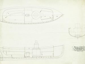 USS Essex Steam Cutter Drawing Blueprint – Ship Blueprint Drawing, Naval Sloop Blueprint, Old Ship Blueprint Poster, Warship Poster