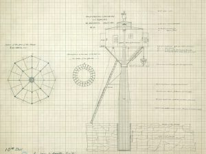 Horseshoe Reef Lighthouse Blueprint – Buffalo NY Lighthouse, Nautical Poster, Beach House Décor, New York Lighthouse Poster Print