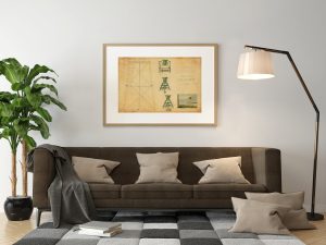 Cape Elizabeth Light Fog Bell Drawing – Maine Lighthouse, Lighthouse Print, Maritime Poster, Nautical Beach House Décor, Lighthouse Poster