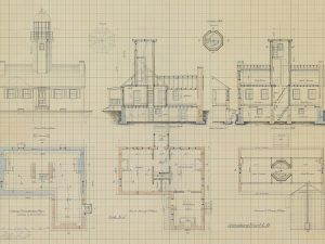 Greenbury Point Lighthouse Blueprint – Maryland Lighthouse, Lighthouse Print, Maritime Poster, Beach House Décor, Nautical Poster Print