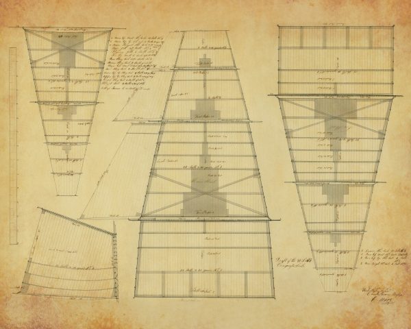 USS Congress Sails Drawing - Ship Blueprint, Ship Drawing, Battleship Blueprint, Old Ship Blueprint Poster, Warship Blueprint, 1799 Ship