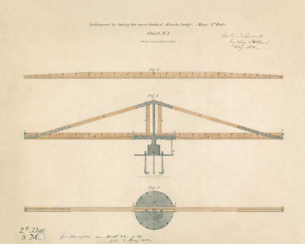 Lighthouse Construction Tool for Minot's Ledge - Massachusetts Lighthouse, Lighthouse Instrument Poster, Nautical Poster, Beach House Décor