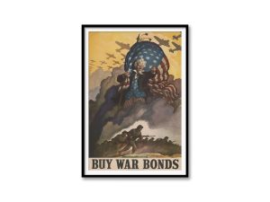 Buy War Bonds Poster – Uncle Sam Artwork, World War II Propaganda, Patriotic Military Print, American History, WWII Collectible Wall Art