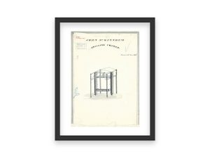 Baby Cradle Patent Print 1851 – Vintage Nursery Decor, Antique Baby Furniture, Historical Childcare Patent, Parent Gift, Baby Shower Gift