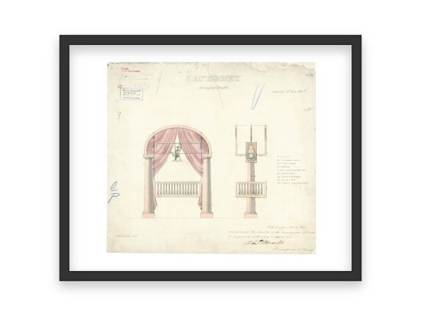 Baby Cradle Patent Print 1854 - Vintage Nursery Decor, Antique Baby Furniture, Historical Childcare Patent, Parent Gift, Baby Shower Gift