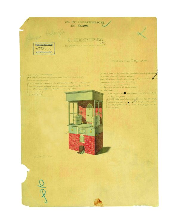 Air Furnace and Cooking Apparatus Patent Print 1835, Vintage Kitchen Art, Antique Cooking Range Decor, Historical Wall Art, Unique Home Gift