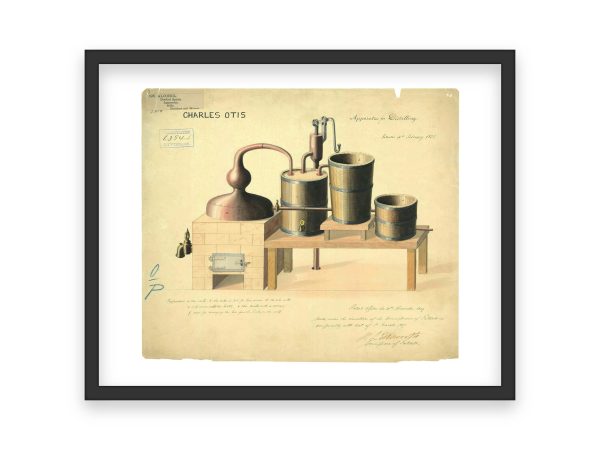 Distilling Apparatus Patent Print 1831 - Vintage Distillery Art, Antique Industrial Decor, Home Bar Wall Art, Spirits Enthusiast Gift