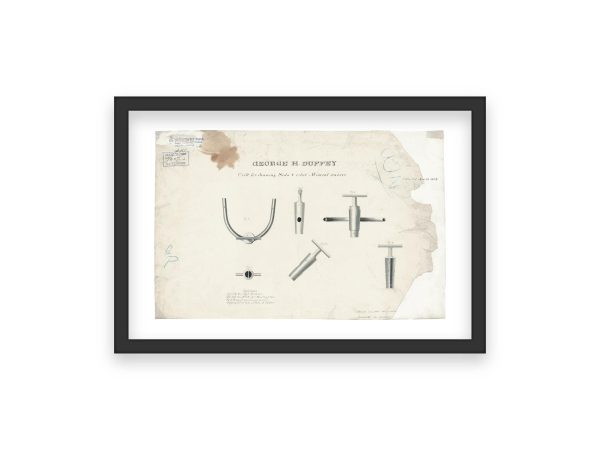 Soda Tap Patent Print 1832 - Vintage Beverage Equipment, Antique Soda Dispenser, Mineral Water Tap Design, Bar Enthusiast Gift