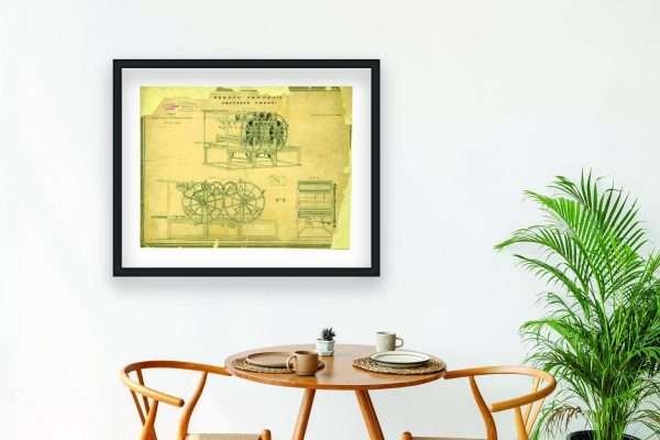 xxx Printing Press Patent Print 1833 - Vintage Printing Decor, Antique Machine Art, Historical Invention Poster, Study Wall Art