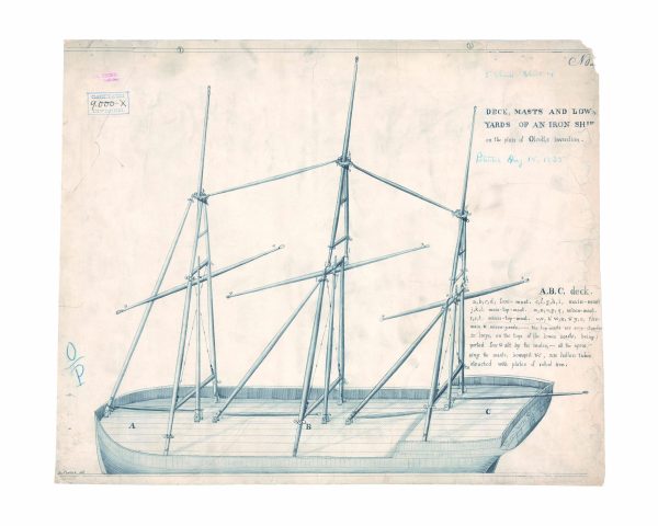 Iron Ship Patent Print 1835 - Vintage Shipbuilding Design, Sailor Gift, Historical Naval Engineering, Nautical Enthusiast Gift