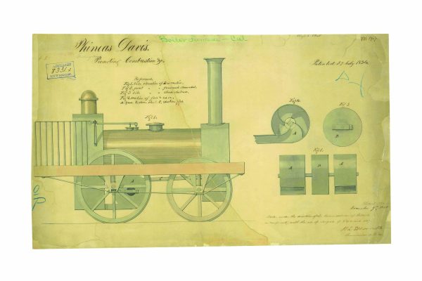 Locomotive Boiler Furnace Patent Print 1834 - Vintage Industrial Decor, Antique Train Art, Historical Steam Engine Poster, Railroad Art