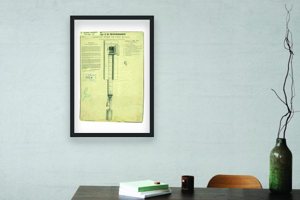 Pump Ship Gauge Patent Print 1834 - Vintage Nautical Decor, Antique Ship Instrument Art, Historical Maritime Poster, Study Wall Art