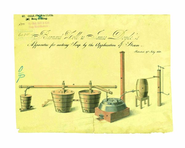 Soap-Making Apparatus Patent Print 1830 - Vintage Industrial Decor, Antique Soap Manufacturing Art, Historical Patent Poster