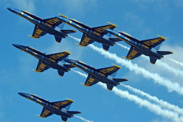 Blue Angels Pyramid Formation Flight - U.S. Navy Demonstration Team Aviation Art, Military Aviation Decor, Aircraft Enthusiast Gift