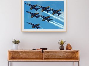 Blue Angels Pyramid Formation Flight – U.S. Navy Demonstration Team Aviation Art, Military Aviation Decor, Aircraft Enthusiast Gift